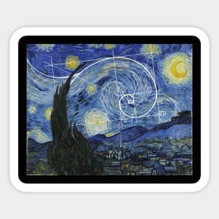 Art Meets Math, Van Gogh Meets Fibonacci Sticker